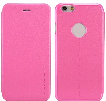 Кожаный чехол (книжка) Nillkin Sparkle Series для Apple iPhone 6/6S (4.7") (Розовый) - ITMag