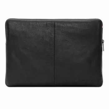 DECODED Leather Slim Sleeve with Zipper for MacBook 12" Black (D4SS12BK) - ITMag