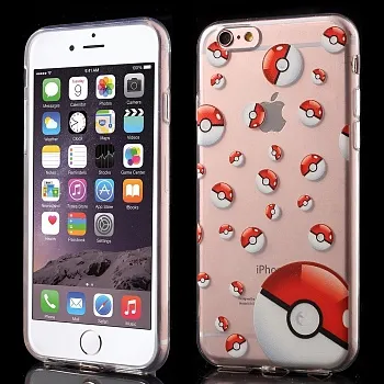 TPU чехол EGGO Pokemon Go для iPhone 6/6S (Poke Balls (прозрачный)) - ITMag