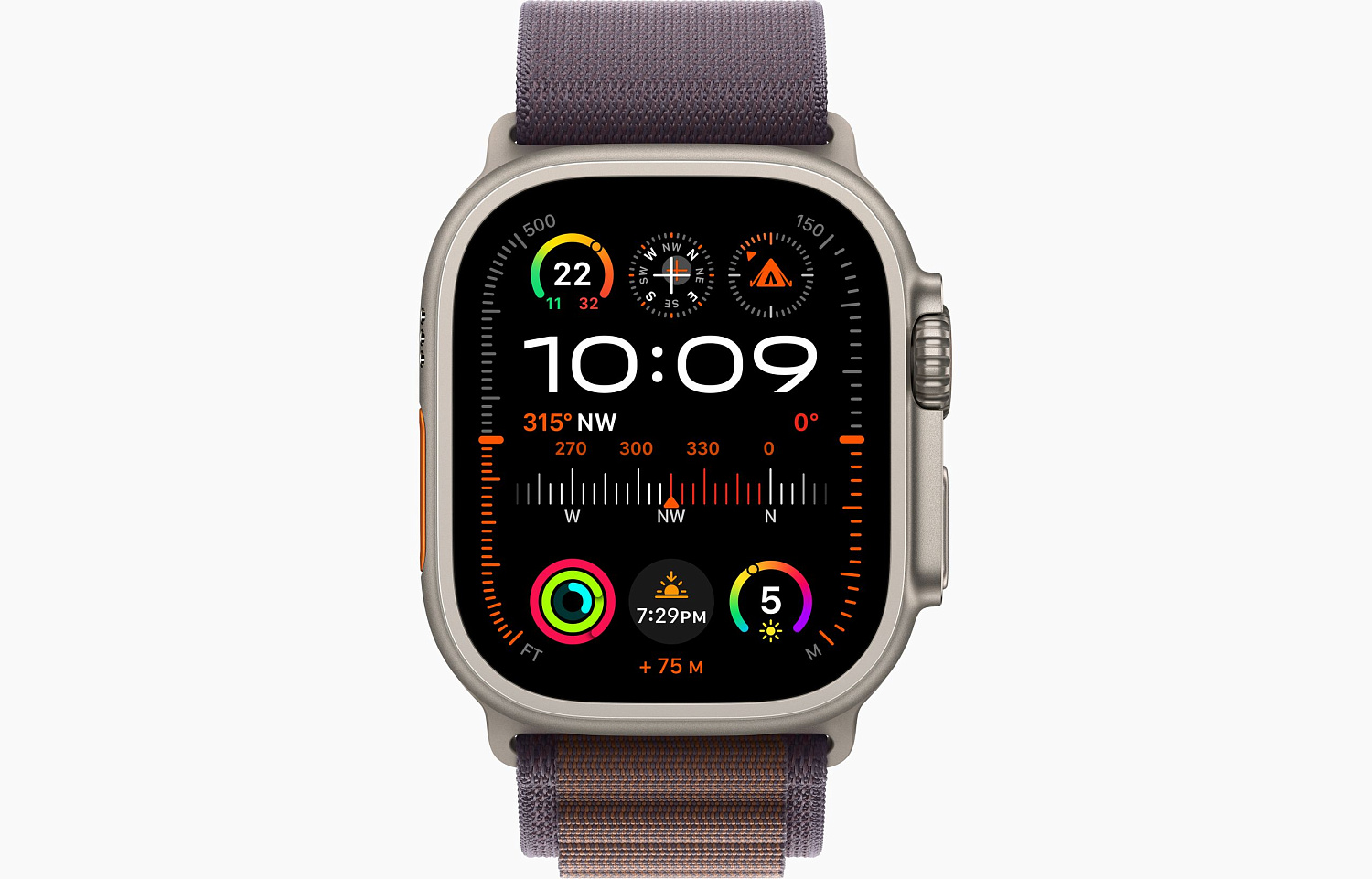 Apple Watch Ultra 2 GPS + Cellular 49mm Titanium Case with Indigo Alpine Loop - Medium (MRET3) - ITMag