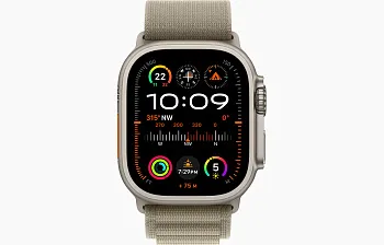 Apple Watch Ultra 2 GPS + Cellular 49mm Titanium Case with Olive Alpine Loop - Large (MRF03) - ITMag