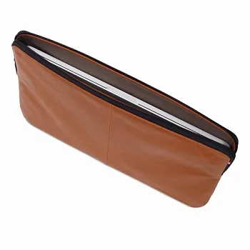 DECODED Leather Slim Sleeve with Zipper for MacBook 12" Brown (D4SS12BN) - ITMag
