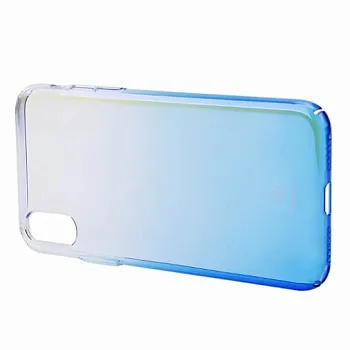 Пластиковая накладка Baseus Glaze Ultrathin для Apple iPhone X (5.8") (Синий / Transparent Blue) (WIAPIPHX-GC03) - ITMag