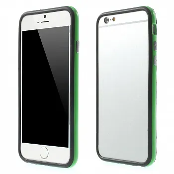 TPU бампер EGGO для iPhone 6/6S - Black / Green - ITMag