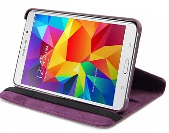 Кожаный чехол-книжка TTX (360 градусов) для Samsung Galaxy Tab 4 7.0 T230/T231(Сиреневый) - ITMag