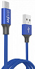 Кабель Dotfes MicroUSB to USB A01M Cloth Texture Blue (DF-A01M-UC-BLUE) - ITMag