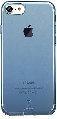 Чехол Baseus Simple Series Case (With-Pluggy) For iPhone7 Transparent Blue (ARAPIPH7-A03) - ITMag