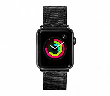 Кожаный ремешок для Apple Watch 42/44 mm LAUT TECHNICAL Black (LAUT_AWL_TE_BK) - ITMag