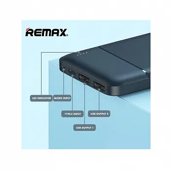 REMAX Lango Series 10000mAh 2USB Power Bank RPP-96 Black - ITMag