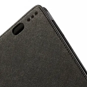 Чехол EGGO Tri-fold Cross Pattern Leather Case для Lenovo IdeaTab S6000 (Черный / Black) - ITMag