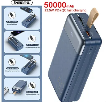 REMAX Hunergy 50000mAh QC 22.5W LED Blue (RPP-200) - ITMag