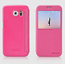 Кожаный чехол (книжка) Nillkin Sparkle Series для Samsung G920F Galaxy S6 (Розовый) - ITMag