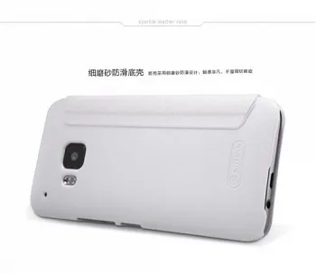 Кожаный чехол (книжка) Nillkin Sparkle Series для HTC One / M9 (Белый) - ITMag
