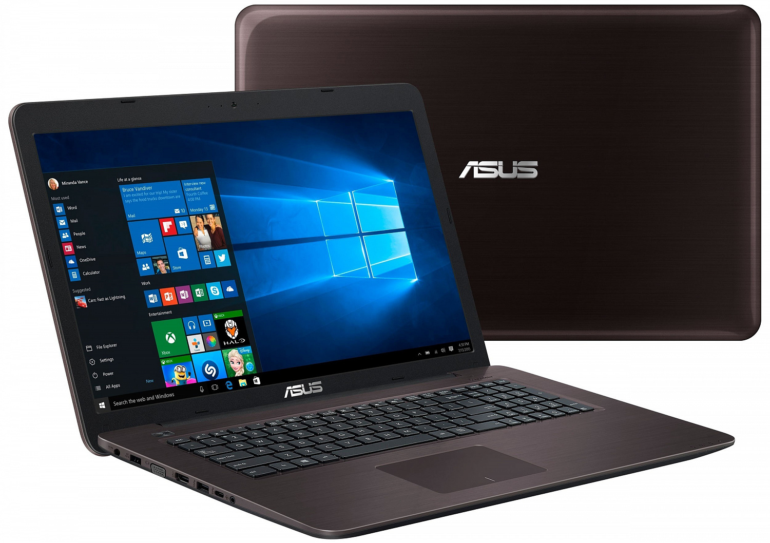 Купить Ноутбук ASUS X756UV (X756UV-T4017T) Dark Brown - ITMag
