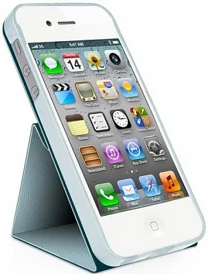 Чехол Macally SSTANDBL-P5 для iPhone 5/5S/SE (Голубой) - ITMag