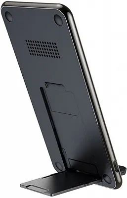 Baseus Three-coil Wireless Charging Pad (With desktop holder) Black (WXHSD-B01) - ITMag