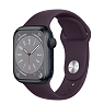 Apple Watch Series 8 GPS 41mm Midnight Aluminum Case w. Elderberry Sport Band S/M (MNPC3+MP763) - ITMag