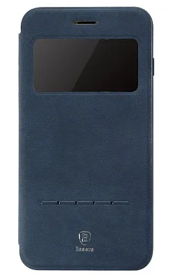 Чехол Baseus Simple Series Leather Case iPhone 7 Dark Blue (LTAPIPH7-SM15) - ITMag