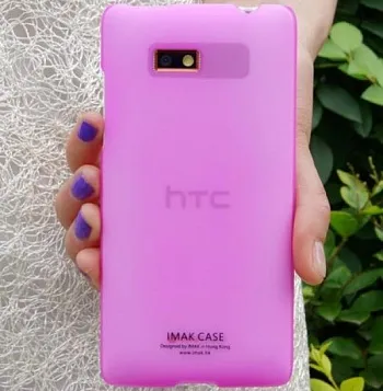 Пластиковая накладка IMAK Water Jade Series для HTC Desire 600 (+ пленка) (Розовый) - ITMag