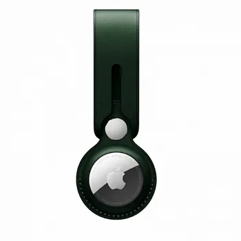 Apple AirTag Leather Loop Forest Green copy - ITMag