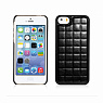 Чехол Xoomz для iPhone 5/5S PU Grid Black (back cover) (XIP501) - ITMag