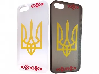 Накладка EGGO для iPhone 5/5S Белая с Гербом Украины - ITMag