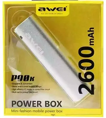 Awei Power Bank P90k 2600 mAh Silver - ITMag