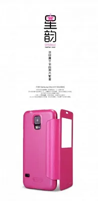 Кожаный чехол (книжка) Nillkin Sparkle Series для Samsung G900 Galaxy S5 (Розовый) - ITMag