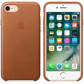 Apple iPhone 7 Leather Case - Saddle Brown MMY22 - ITMag