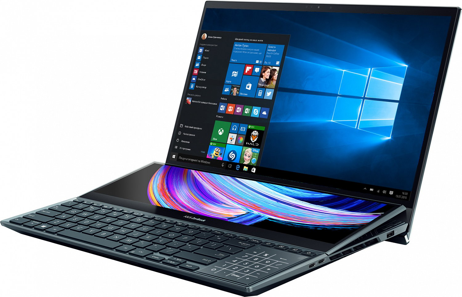 Купить Ноутбук ASUS ZenBook Pro Duo 15 OLED UX582LR Celestial Blue (UX582LR-H2026R) - ITMag