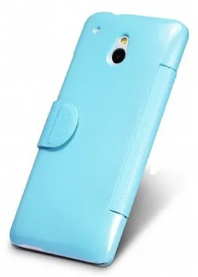Кожаный чехол (книжка) Nillkin Fresh Series для HTC One mini / M4 (Голубой) - ITMag