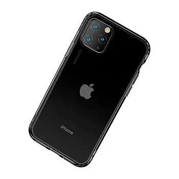 Baseus Safety Airbags Case for iPhone 11 Pro MAX Transparent Black (ARAPIPH65S-SF01) - ITMag