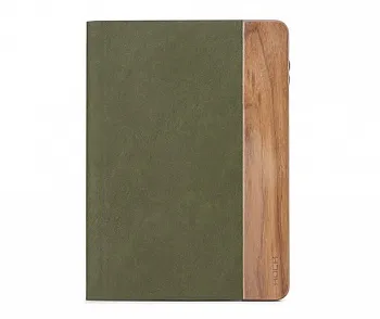Кожаный чехол (книжка) ROCK Woody Series для Apple IPAD AIR (Зеленый / Khaki green) - ITMag