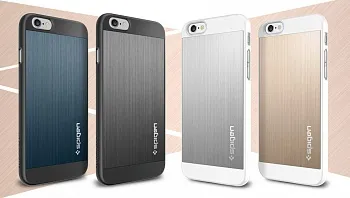 Чехол SGP Case Aluminum Fit Series Satin Silver for iPhone 6/6S 4.7" (SGP10947) - ITMag