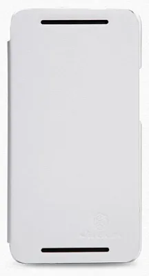 Кожаный чехол (книжка) Nillkin для HTC One / M7 (+ пленка) (Белый) - ITMag