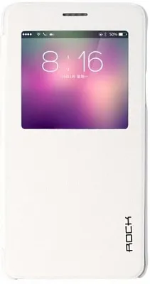 Кожаный чехол (книжка) Rock Uni Series для Samsung N910S Galaxy Note 4 (Белый / White) - ITMag