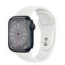 Apple Watch Series 8 GPS 41mm Midnight Aluminum Case w. White Sport Band M/L (MNPC3+MP6X3) - ITMag