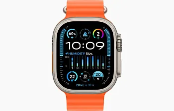 Apple Watch Ultra 2 GPS + Cellular 49mm Titanium Case with Orange Ocean Band (MREH3) - ITMag