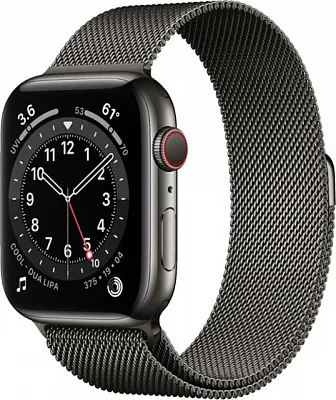 Apple Watch Series 6 GPS + Cellular 40mm Graphite Stainless Steel Case w. Graphite Milanese L. (MG2U3) - ITMag