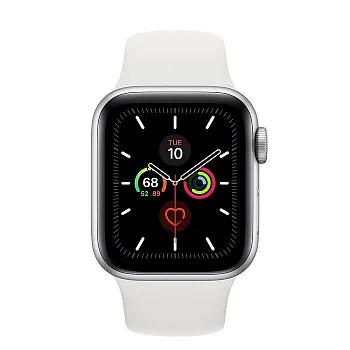 Apple Watch Series 5 GPS 40mm Silver Aluminum w. White b.- Silver Aluminum (MWV62) - ITMag