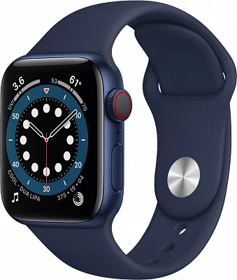Apple Watch Series 6 GPS 40mm Blue Aluminum Case w. Deep Navy Sport B. (MG143) - ITMag