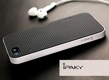 Чехол iPaky TPU+PC для Apple iPhone 5/5S/SE (Черный / Белый) - ITMag