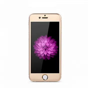 Защитное cтекло Remax Metal Tempered Glass Gold для Apple iPhone 6/6S - ITMag
