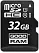 карта пам'яті GOODRAM 32 GB microSDHC class 10 UHS-I + SD Adapter M1AA-0320R11 - ITMag