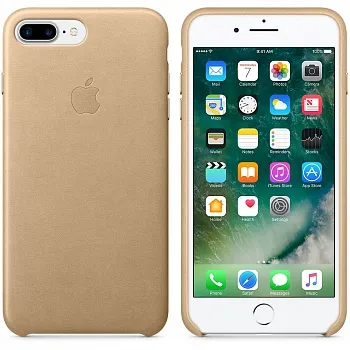 Apple iPhone 7 Plus Leather Case - Tan MMYL2 - ITMag
