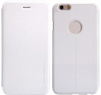 Кожаный чехол (книжка) Nillkin Sparkle Series для Apple iPhone 6 Plus/6S Plus (5.5") (Белый) - ITMag