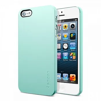 Пластиковая накладка SGP Ultra Thin Air Series для Apple iPhone 5/5S (+ пленка) (Зеленый / Mint_Gree - ITMag