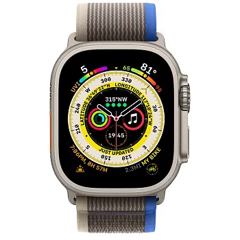 Apple Watch Ultra GPS + Cellular 49mm Titanium Case with Blue/Gray Trail Loop - M/L (MQF33/MQEJ3) - ITMag