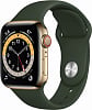 Apple Watch Series 6 GPS + Cellular 40mm Gold Stainless Steel Case w. Cyprus Green Sport B. (M02W3) - ITMag