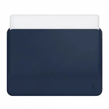 Карман WIWU Skin Pro Slim Stand Sleeve Leather MacBook Air 13,3 Navy Blue - ITMag
